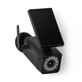 Hyper Tough Solar Motion Security Light, Simulated Camera, Black, 120° Beam Angle, 800 Lumens