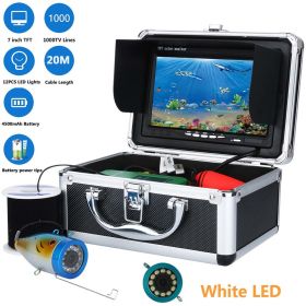 20M 7" Inch 1000tvl Underwater Fishing Video Camera Kit 12 PCS LED White Lamp Lights Video Fish Finder Under Water fish camera