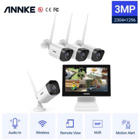 ANNKE WL400 3MP Super HD Wireless Security Camera System With 10.1'' LCD Monitor AI Human Detection Built-in Mic WIFI Camera