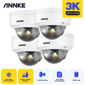 Annke 3K Dual Light Audio Fixed Bullet Camera Human Vehicle Detection 6MP HD IP Security Camera Poe 256G SD Storage ONVIF IP67