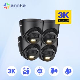 ANNKE 3K Dual Lights IR Network Camera Built-in mic Double Light Security IP Cameras H.265+ Support PoE Camera Indoor Outdoor