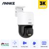 ANNKE 3K 5MP PoE PT Speed Security Camera Color Night Vision Motion Detection Built-in Microphone Security Protection Cameras