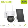 Annke 4MP WiFi Video Security Surveillance Camera Two Way Audio 18650 Rechargeable Battery with Solar Panel Outdoor 128G Storage