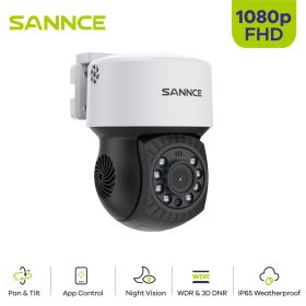 SANNCE 1080P mini Security Protection Camera Night Vision 3.6mm Lens Camera Waterproof Outdoor Surveillance Camera CCTV System