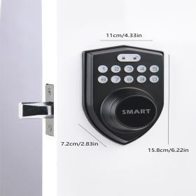 Tuya Door Lock with Lock and Key, APP Remote Unlock, Smart Door Lock with App Control and Key, Smart Door Lock for Bedroom, Front Door, House