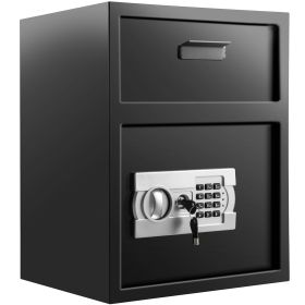 VEVOR Digital Depository Safe 1.7 Cubic Feet Made of Carbon Steel Electronic Code Lock Depository Safe with Deposit Slot with Two Emergency Keys Depos