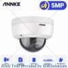 ANNKE 1PCS C500 Dome 5MP Outdoor IK10 Vandal-Proof POE Security Cameras With Audio in POE Surveillance Cameras TF Card Support