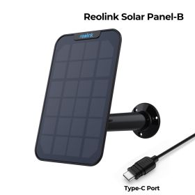 Reolink Solar Panel with 4m cable for Reolink rechargeable battery cameras Solar Panel for Argus 3 Pro/Argus PT/Trackmix/Duo 2 (Color: Solar Panel-B)