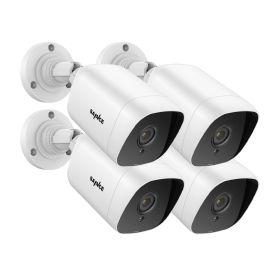 SANNCE 2/4PCS 2.0MP 1080P TVI Security Cameras Indoor Outdoor IR Night Vision CCTV Surveillance Security Camera With BNC Cable (Color: 4Pcs Camera kits)