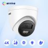 ANNKE 4K IP Camera Outdoor Indoor Weatherproof Turret 4K Video Surveillance Cameras Audio Recording CCTV Cameras 8MP POE Cameras