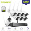 SANNCE Wifi Security Protection 5MP Surveillance Camera NVR Smart IR Night Vision Two way Audio Weatherproof CCTV Cameras System