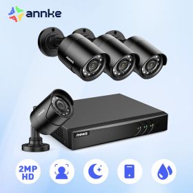 ANNKE 8CH 5in1 5MP Lite DVR HD Video Surveillance System H.265+ With 4PCS Weatherproof Outdoor 2MP Security Camera Home CCTV Kit (Build-in HDD: nan)