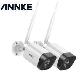 ANNKE 2/4PCS FHD 3MP IP H.265 Video Camera Surveillance System Weatherproof Cameras 100ft Night Vision With Smart IR P2P For NVR (Sensor Size: 4PCS Camera Kit)