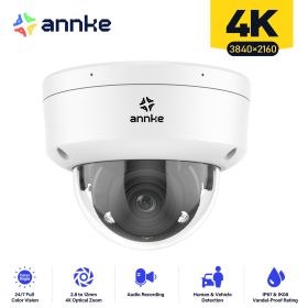 ANNKE 4K Smart Dual Light Varifocal Bullet Network Camera 4X ZOOM IP67 Motion detection Human Vehicle Detection 8MP Smart Home (Default: Default)