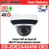 Hikvision PTZ 4MP IP Camera DS-2DE2A404IW-DE3 IR PoE Security Camera Built-in MIC 4X Optical Zoom 2.8-12MM Video Surveillance