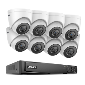 ANNKE 8CH 5MP Ultra HD POE Network Video Security System 5MP H.265+ NVR Kits 4Pcs 5MP IP Camera CCTV Video Surveillance Protect (Color: 8CH 8PCS NVR Kit, Build-in HDD: nan)