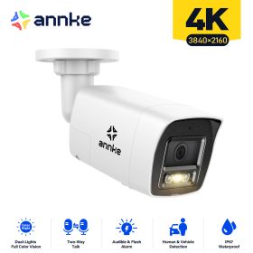 ANNKE 4K Smart Dual-Light Network Camera 8MP Two-way Audio Security IP Camera Smart Home Support flashing/Audio alarm IP67 (Sensor Size: Type 1)