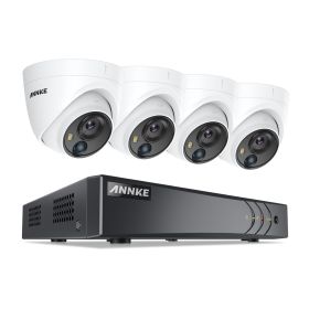 ANNK H.265+ 5MP Lite Ultra HD 8CH DVR CCTV Security System 8PCS Outdoor 5MP EXIR Night Vision Camera Video Surveillance Kit (Color: 4Pcs Camera kits, Build-in HDD: 1T)