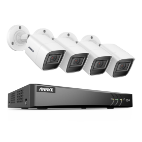 ANNKE 4K Ultra HD 8CH DVR H.265 CCTV Camera Security System 4PCS 8MP IP67 Weaterproof Outdoor 8MP Camera Video Surveillance (Color: 8CH DVR 4Pcs Camera, Build-in HDD: 1T)