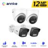 Annke 12MP HD IP Security Camera Poe 6K Dual Light Audio Fixed Bullet Camera Human Vehicle Detection 256G SD Storage ONVIF IP67