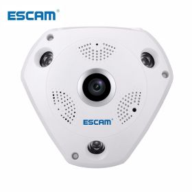 ESCAM QP180 HD 960P 1.3MP 360 degree panoramic fisheye PTZ infrared camera VR support box and micro SD card (Plug Type: US PLUG, Sensor Size: ADD 32G TF CARD)